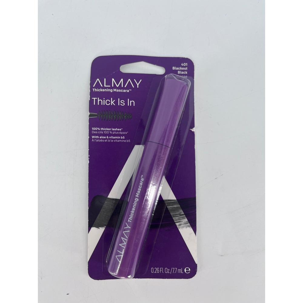 Almay Thickening Mascara 401 Blackest Black Hypoallergenic with Aloe Vitamin B5